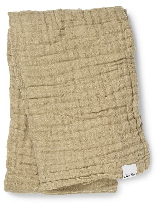 Elodie Муслиновый плед-одеяло Pure Khaki, 100х110 см