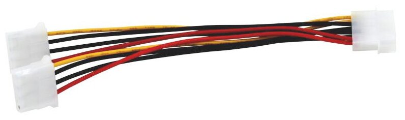 Кабель переходник Molex M - Molex F x2, 20см