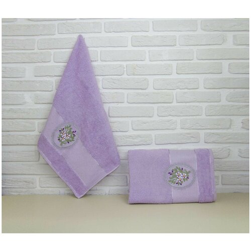 фото Ambiance полотенце marsilya цвет: лиловый (50х90 см,70х140 см) br42515