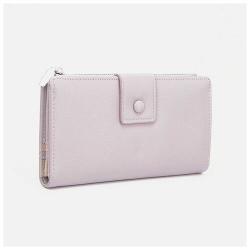 фото Кошелёк, 2 отдела, на кнопке, цвет сиреневый