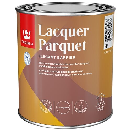 Tikkurila Euro Parquet/Kiri бесцветный, глянцевая, 0.98 кг, 0.9 л