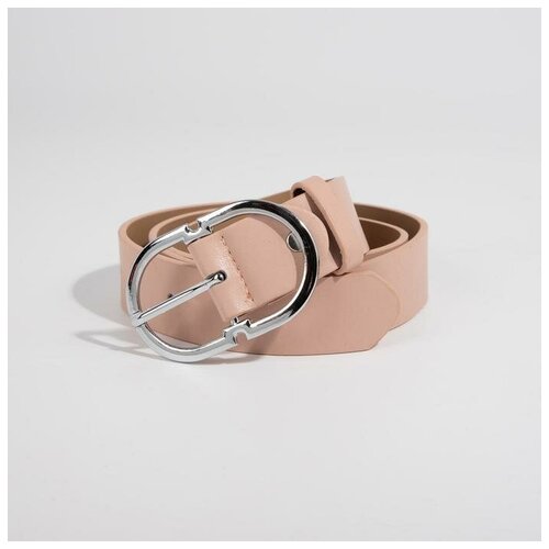 фото Ремень женский, ширина 3,5 см, винт, пряжка металл, цвет розовый
