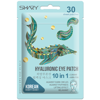 Shary Shary Гиалуроновые тканевые патчи-релаксанты 10 в 1 для кожи вокруг глаз, шеи, межбровных и носогубных складок Hyaluronic eye patch, 30 шт.