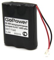 Аккумулятор для радиотелефонов GoPower T160 PC1 NI-MH 600mAh