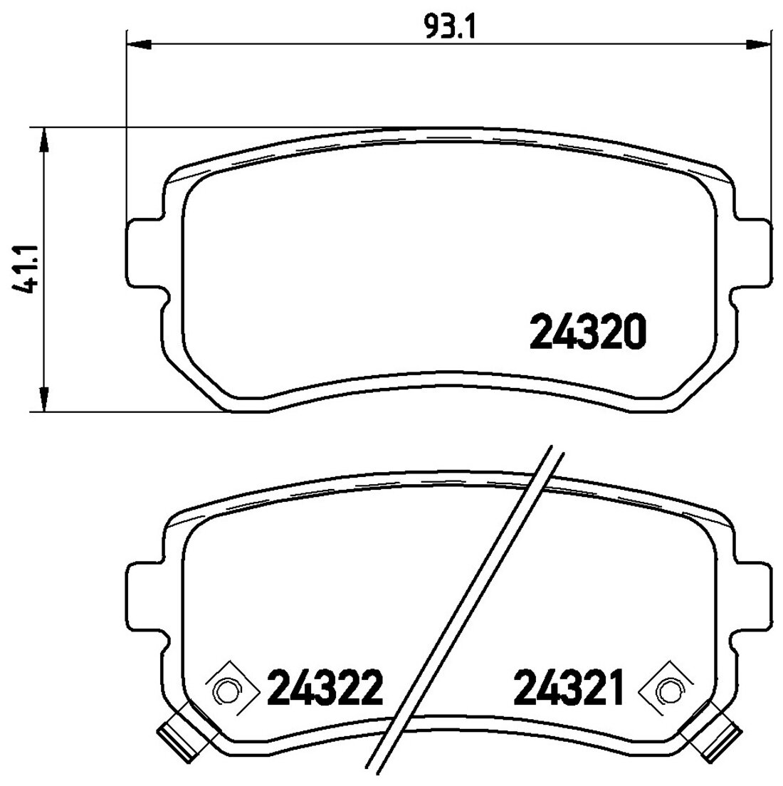 Колодки Тормозные Kia Ceed/Rio/Sportage/Hyundai Accent/I20/I30/Ix35 Задние Hyundai 58302-1Ga00; Kia 58302-1Ga00; Hyundai 5830.