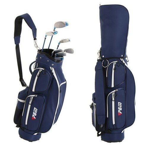 Сумка PGM, 21.5х123, синий новая высококачественная сумка для гольф клубов 3 цвета на выбор 9 5 дюйма сумка для гольф клубов