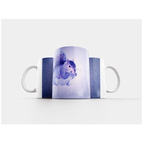 фото Кружка "белка, зима, снег" 320 мл lotsprints