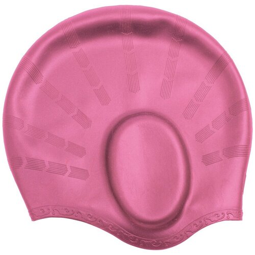 фото Шапочка для плавания cressi silicone ear cap, розовая (с отсеками для ушей)