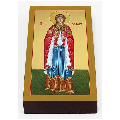 Праведная Глафира Амасийская, дева, икона на доске 7*13 см праведная царица галина икона на доске 7 13 см