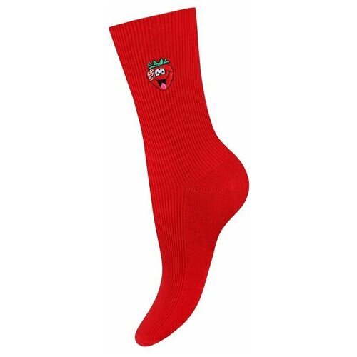 фото Женские носки mademoiselle средние, размер unica (35-40), красный