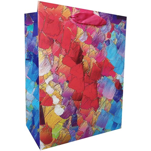 фото Пакет подарочный, абстрактная экспрессия, красный, 23*18*10 см, 1 шт. дон баллон