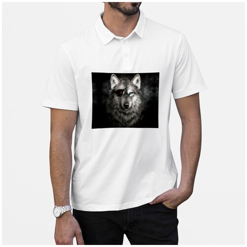 Рубашка- поло CoolPodarok Волк с одним глазом