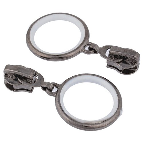 фото Замок maxzipper автомат сп#5 f21 цв.1 белый/черный никель, 100 шт. max zipper