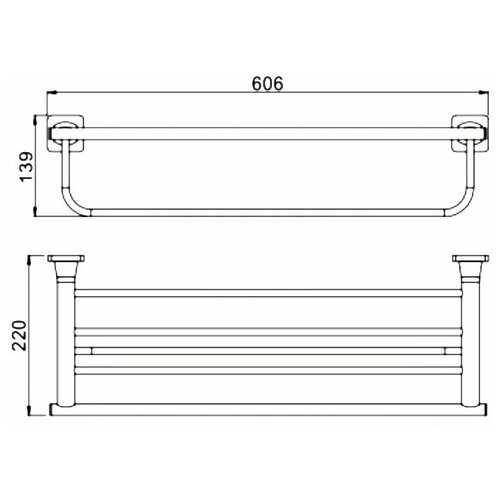 Полочка для полотенец Rose RG1508H