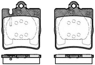 Дисковые тормозные колодки задние REMSA 0709.10 для Mercedes-Benz (4 шт.)