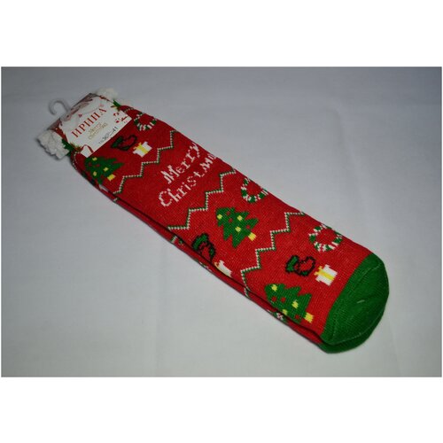 фото Носки ирина, размер 36-41, зеленый, красный