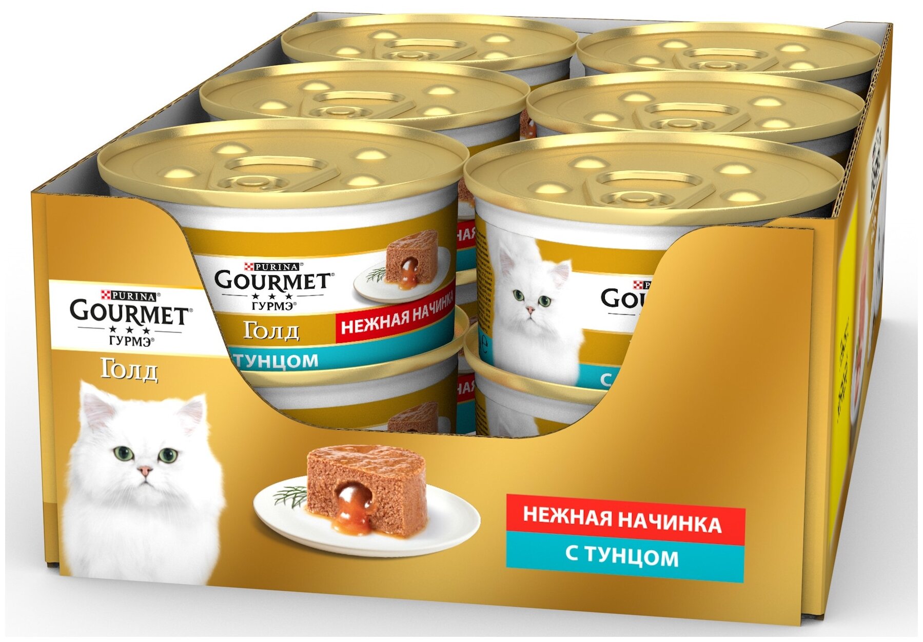 Консервы Gourmet GOLD для кошек Нежная начинка с тунцом 12шт*85г 12348458П