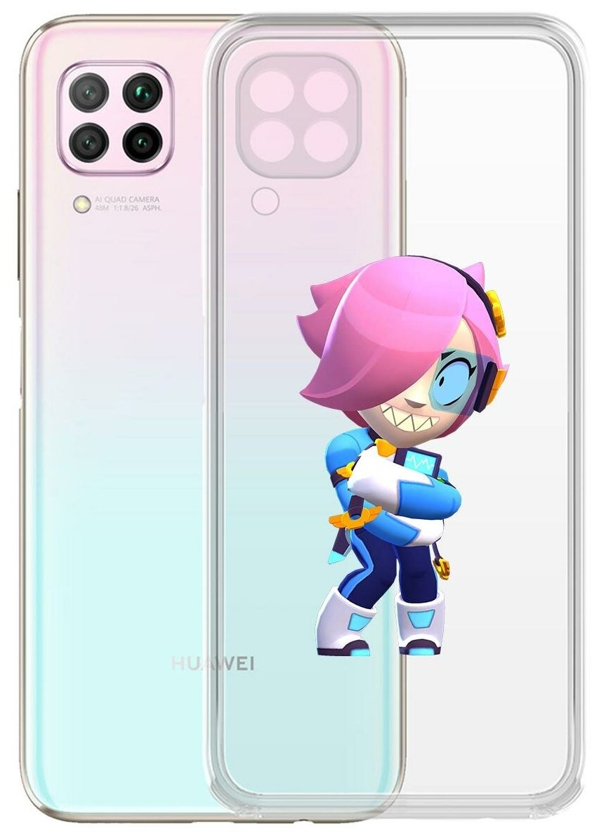 Чехол-накладка Clear Case Brawl Stars-Колетт Навигатор для Huawei P40 Lite/Nova 6 SE/Nova 7i