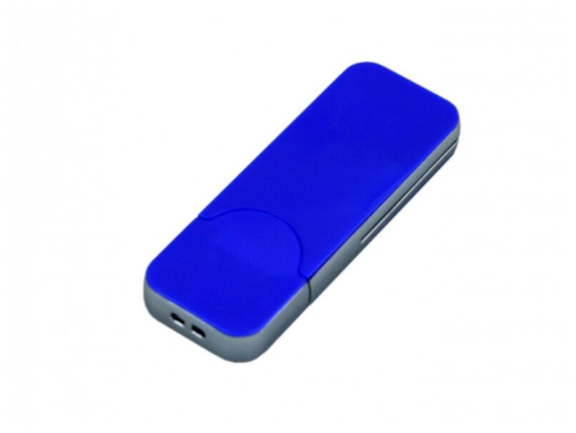 Пластиковая флешка для нанесения логотипа в стиле iphone (64 Гб / GB USB 2.0 Синий/Blue I-phone_style флэш накопитель usbsouvenir U404)