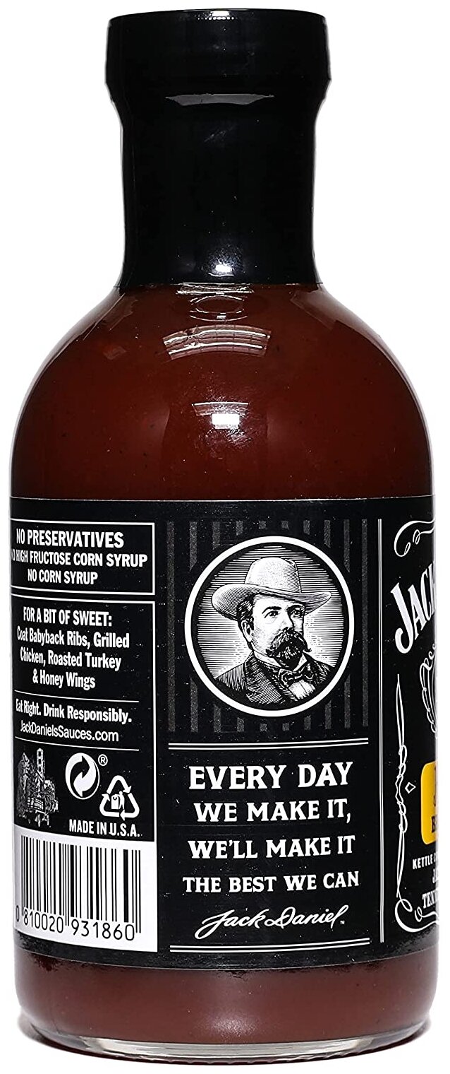 Соус "Jack Daniel's Honey BBQ Sauce" (медовый соус для барбекю), 1шт