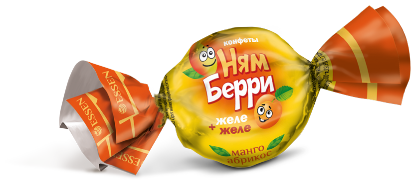 Конфеты ESSEN Нямберри со вкусом абрикоса и манго, пакет 1 кг - фотография № 3