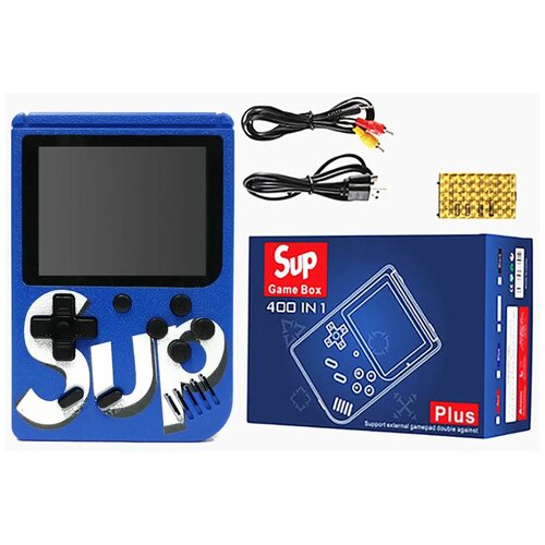 фото Портативная игровая приставка sup game box plus 400 в 1, синий palmexx