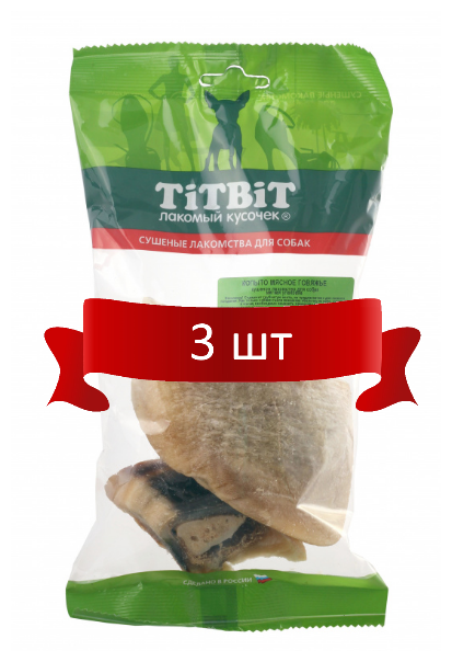 Лакомства TiTBiT Копыто мясное говяжье - мягкая упаковка (220гр)*3 шт