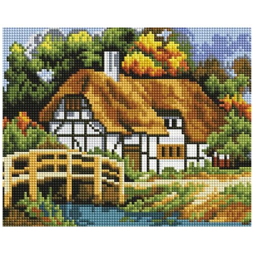 Алмазная мозаика Село, 20x25, Белоснежка алмазная мозаика рыболов 20x25 см