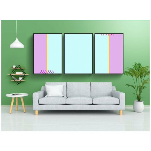 фото Набор модулных постеров для интерьера "ретро бумага, задний план, бумага 80-х" 60x90 см. в тубусе, без рамки lotsprints