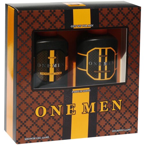 Подарочный косметический парфюмерный набор FESTIVA Parfum Series ONE MEN для мужчин (Шампунь 250 мл. + Гель для душа 250 мл.) подарочный косметический набор festiva men s planet energy для мужчин шампунь 250 мл гель для душа 250 мл