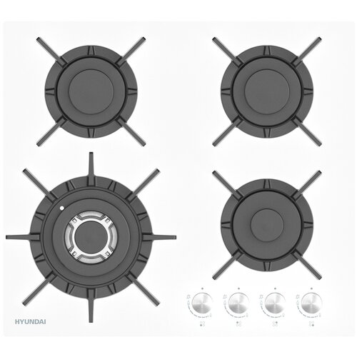 Газовая варочная панель Hyundai HHG 6437 WG независимая белый 1899000₽