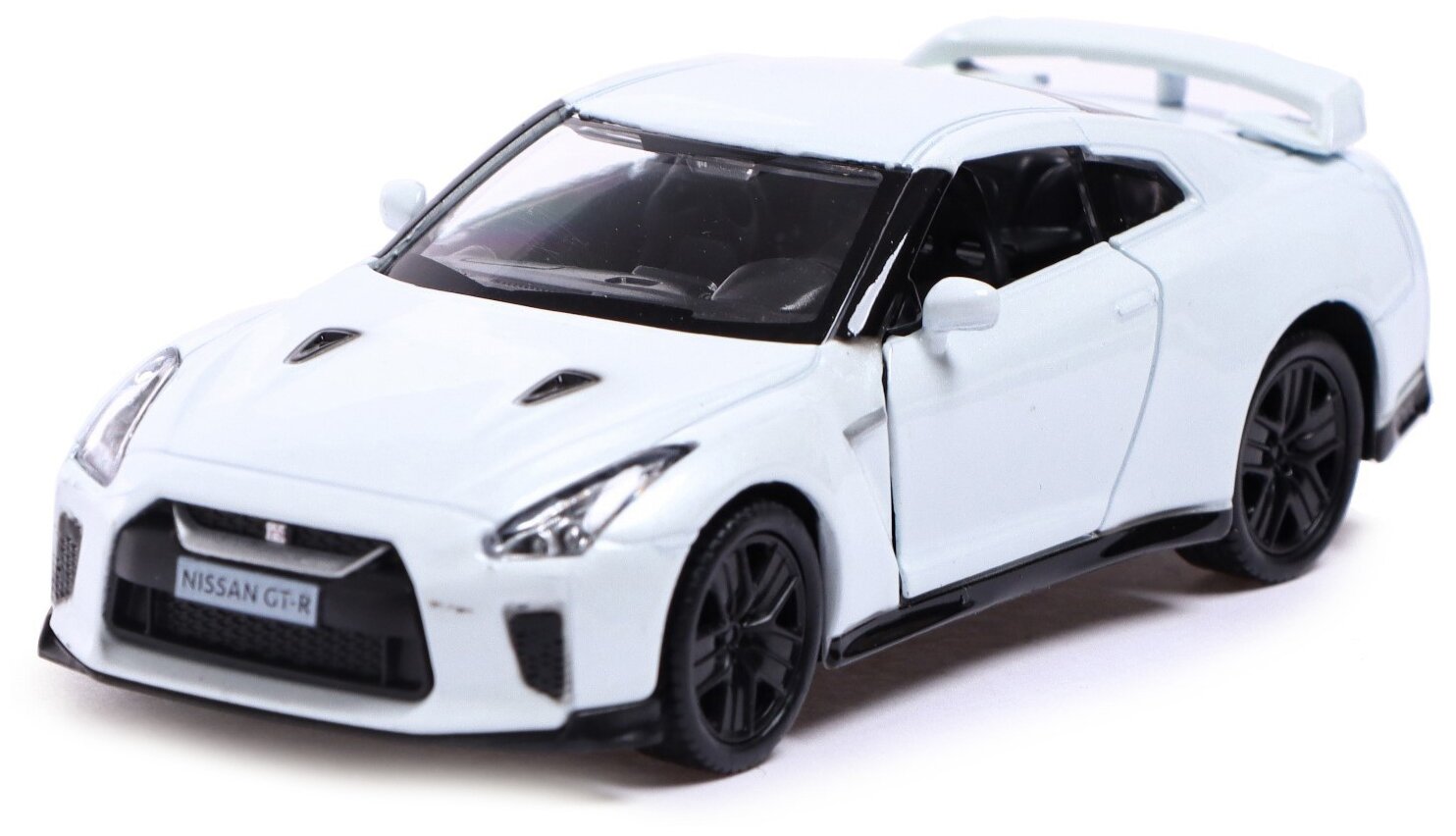 Машина металлическая NISSAN GT-R (R35), 1:32, открываются двери, инерция, цвет белый