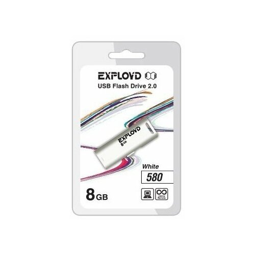 Флешка EXPLOYD 580 8GB White