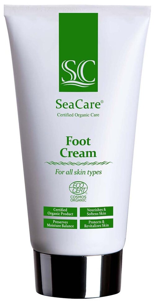 SeaCare Органический крем для ног с экстрактом алоэ вера и натуральными маслами, 150 мл, 200 г, 1 уп.