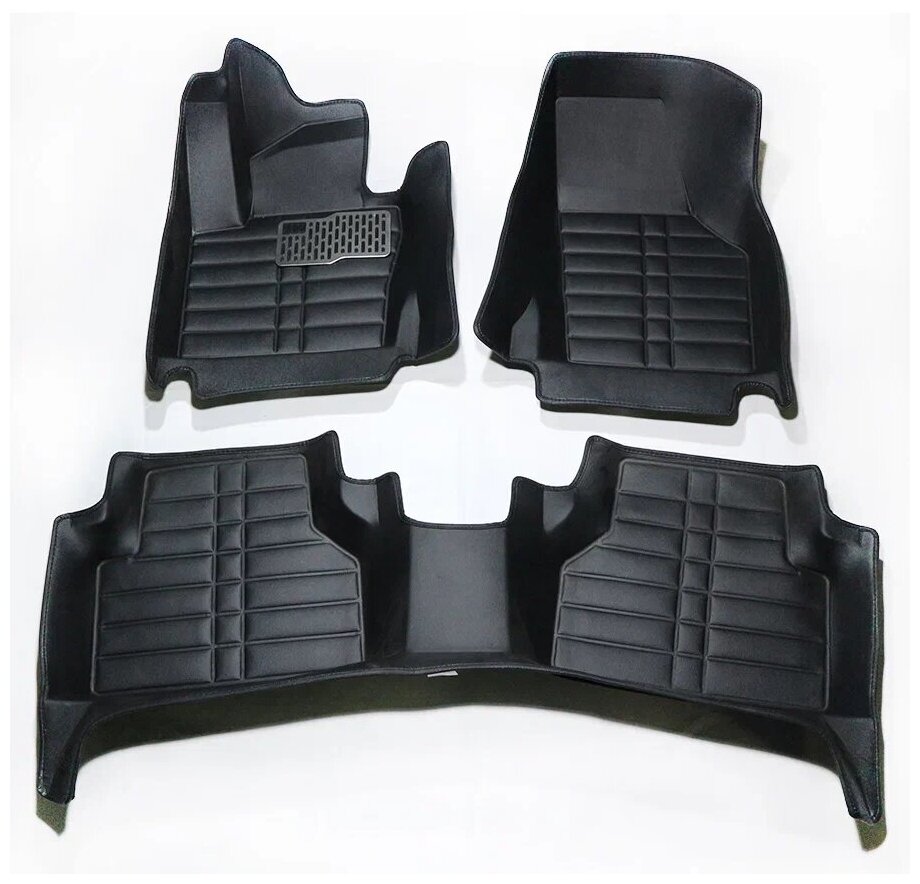 фото Кожаные 3D коврики Autozs Alfa для Hyundai Tucson III (2015+)/ Хендай Тусон 3 (2015+)