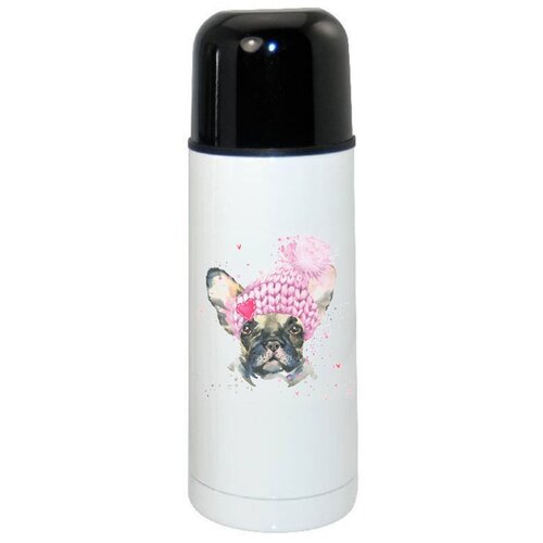 фото Термос coolpodarok животные собака в розовой шапочке 2