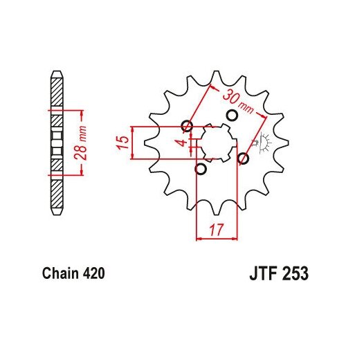 Звезда JT ведущая JTF253.17 17 зубьев