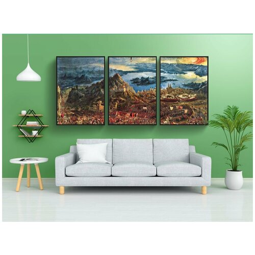 фото Набор модулных постеров для интерьера "картина, живопись, баталия" 60x90 см. в тубусе, без рамки lotsprints