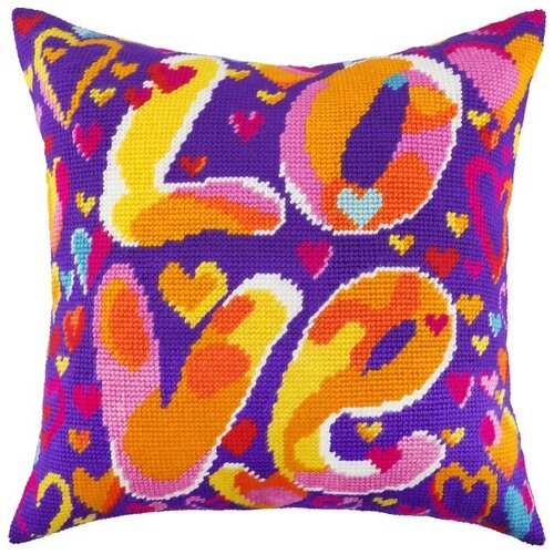 Набор для вышивания подушки Любовь V186, 40x40 см