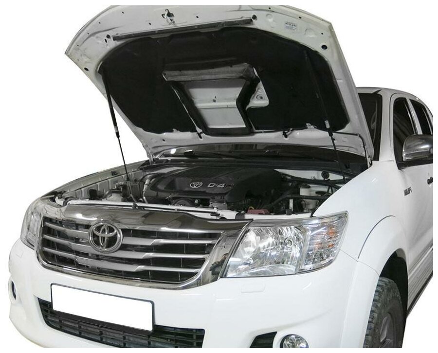 Для Toyota Hilux (Тойота Хайлюкс) VII 2005-2015 Газовые упоры (амортизаторы) капота АвтоУпор (UTOHIL011)