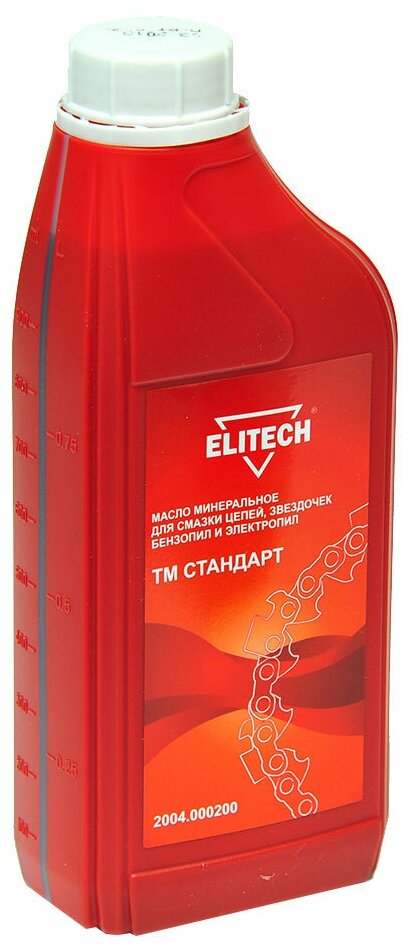 Масло для смазки цепи Elitech минеральное 1 л