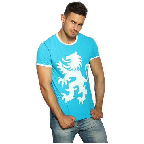 Футболка Scandaloso, размер M, голубой рубашка размер 46 48 голубой