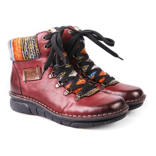 Ботинки Rieker, размер 39, бордовый, красный ботинки берцы rieker демисезон зима натуральная кожа полнота 8 высокие нескользящая подошва размер 39 мультиколор
