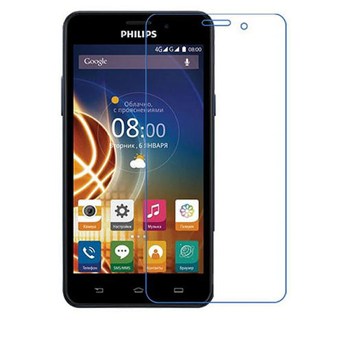 Защитная пленка MyPads (только на плоскую поверхность экрана, НЕ закругленная) для телефона Philips Xenium V787 глянцевая аккумулятор для philips xenium v526 v787 ab5000awml