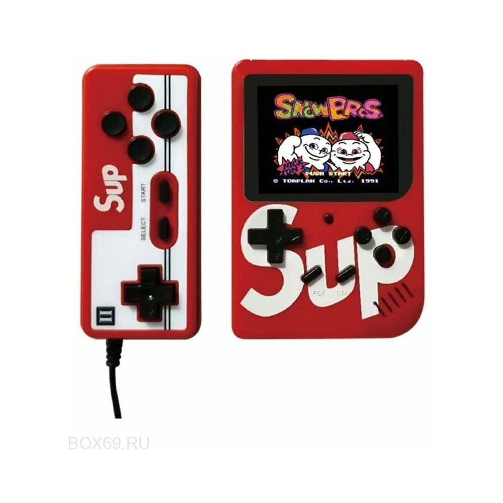 Игровая приставка консоль SUP Gamebox Plus 400 в 1 + джойстик, красный