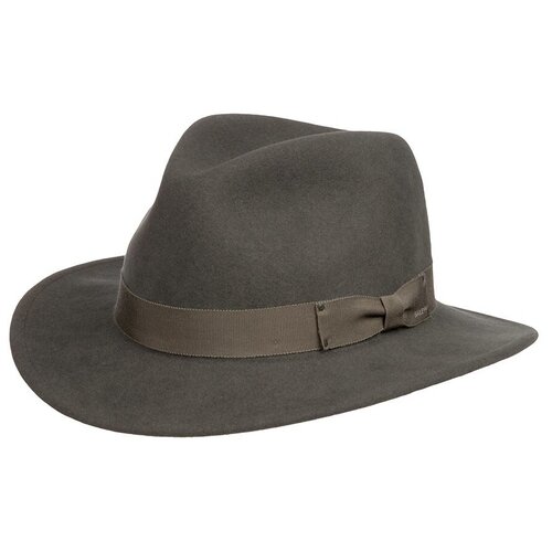 Шляпа федора Bailey, шерсть, утепленная, размер 55, серый