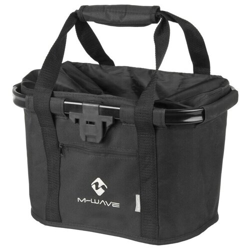 фото Велосумка 122384 на руль v=20л быстросъемная с ручками+защита от дождя чёрная m-wave