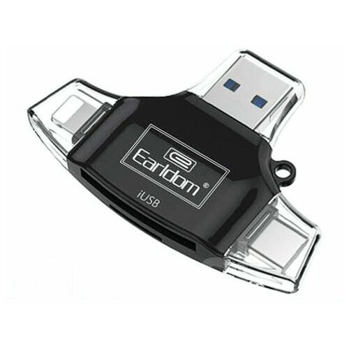 Карт-ридер Earldom ET-OT31 Lightning / MicroUSB / Type-C - MicroSD / SD