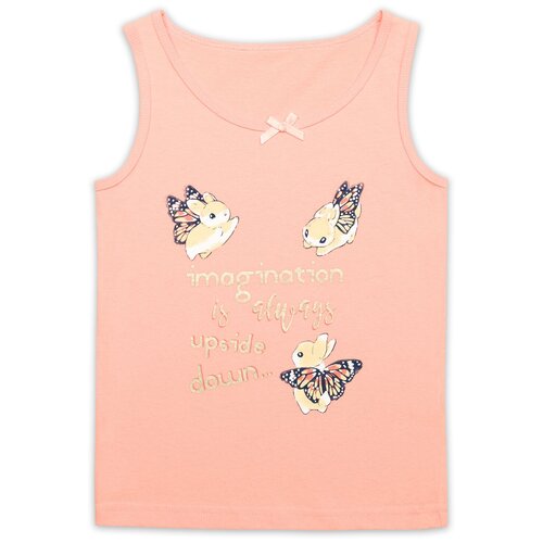 фото Майка pelican guvd3274 для девочек, цвет персиковый, размер 5