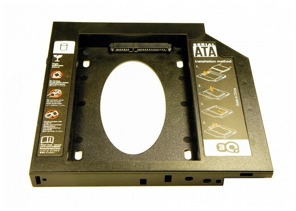 Адаптер 3Q SATA/miniSATA (SlimSATA) для подключения HDD/SSD 25 дюйма к ноутбуку в слот DVD (125мм)